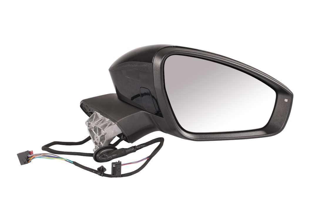 ID6 Volkswagen Rear View Mirror 11 Line Black Paint 12G 857 502